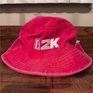 PGA Tour 2K x Malbon Red Denim Bucket Hat